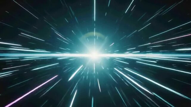 abstract blAbstract Futuristic Digital Data Flow Video | Seamless Loop | Glowing Light Streams & Cyber Sci-Fi Motion Graphics
ue background with rays
