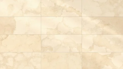 Sierkussen Aquarel prints patronen Cream-colored marble tile background with natural veining and subtle texture  © BloomPix