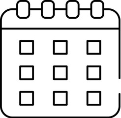 Calendar icon representing schedule, planning, and time management