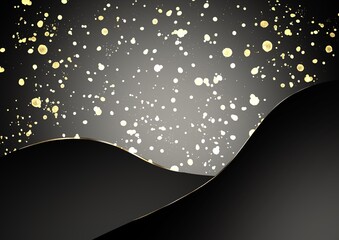 Elegant black and gold abstract splash background 