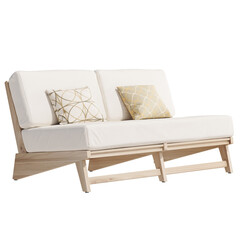 Outdoor Modern Sofa With Two Pillows