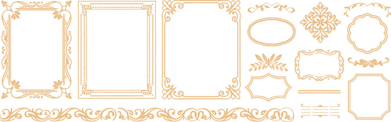Elegant Ornate Decorative Borders and Frames for Design Projects