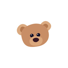 teddy bear toy gift cute soft plushie emoji symbol sign icon vector illustration isolated flat