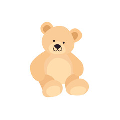 teddy bear toy gift cute soft plushie emoji symbol sign icon vector illustration isolated flat