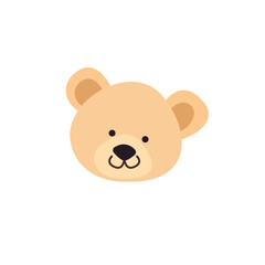 teddy bear toy gift cute soft plushie emoji symbol sign icon vector illustration isolated flat