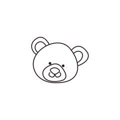 teddy bear toy gift cute soft plushie emoji symbol sign icon vector illustration isolated flat
