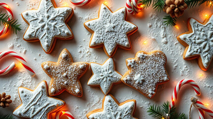 Festive Christmas Cookies with Holiday Decor