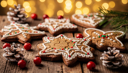 Festive Christmas Cookies with Holiday Decor