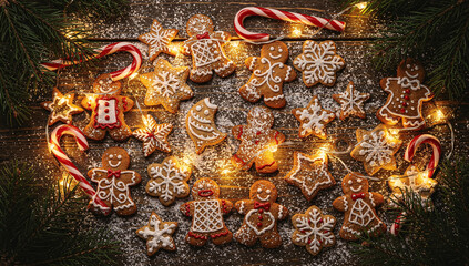 Festive Christmas Cookies with Holiday Decor