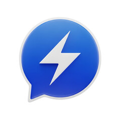 Facebook messenger lite app icon with white lightning bolt
