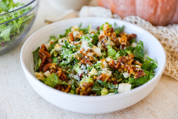 Brussel Sprout Kale Pomegranate Salad