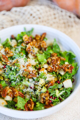 Brussel Sprout Kale Pomegranate Salad