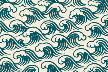 Fototapeta premium Patterns of ocean waves with soft curves and flowing lines on a light background
