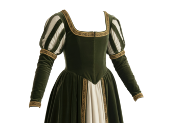 Renaissance Dress on Transparent Background