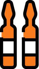 Ampoules with liquid medicine for healthcare and treatment