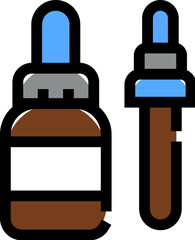 Dropper bottle and pipette for liquid medicine or cosmetics