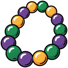 Mardi Gras Beads T-Shirt Design