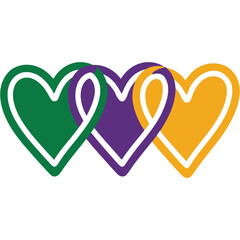 Mardi Gras Hearts © CreativeTShirt
