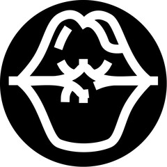 Abstract lips symbol representing communication and speech