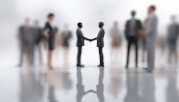 Professional Handshake And Corporate Professionals Engaging In Business Interactions - Powered by Adobe