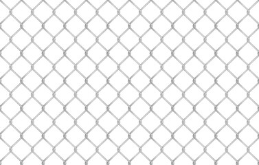 Fototapeta premium Detailed vector illustration of a metal fence net, chain-link fence or wire mesh. Texture or material graphic design, security, or industrial projects. Seamless pattern background.