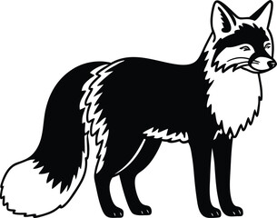 fox animal silhouette vector illustration
