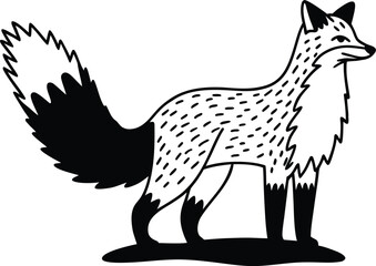 fox face icon silhouette vector illustration
