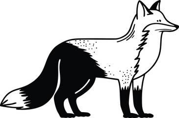 fox head silhouette vector illustration
