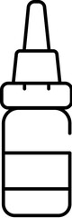 Nasal spray dropper bottle line icon design