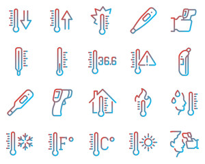 Line Temperature Icons	