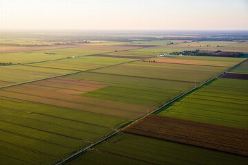aerial view of rural landscape
