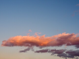 夕焼け雲と青空