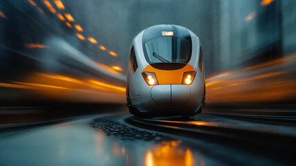 modern high-speed train - generative ai