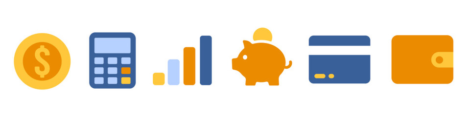Bank icon. Bank and finances icon set