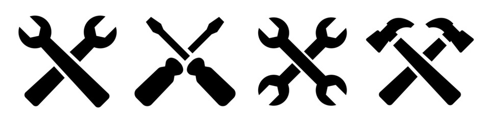 tool logo. instruments icon set. tools logotype