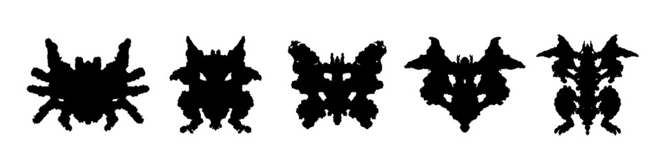 rorschach test vector. rorschach test silhouette.