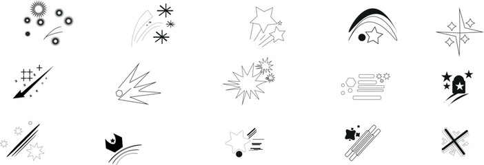 Hand Drawn Flower Doodle Icon Set . Minimalist Floral Elements