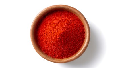 A vibrant bowl filled with bright red spice powder. This image captures the essence of culinary creativity. Perfect for recipes and cooking blogs. Enhance your kitchen visuals. AI