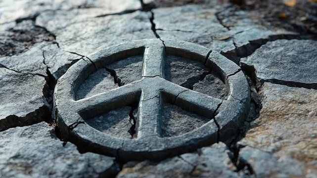 Video A symbol of peace sits atop a rock, inspiring hope and calmness