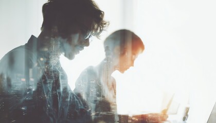 Young Coworkers Collaborating On Innovative Startup In Contemporary Office Setting.