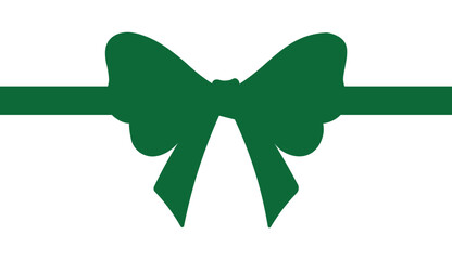 Green silhouette gift bows. Vector illustration. Concept for invitation, banners, gift cards, congratulation or website layout vector.