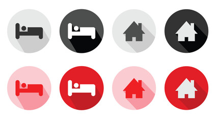 hotel location, lodging location icon. Homestay icon vector.