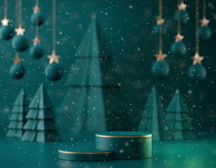 christmas background with christmas tree