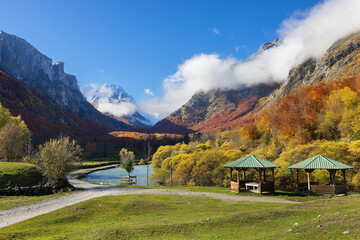 Beautiful autumn landscape in Prokletije National Park