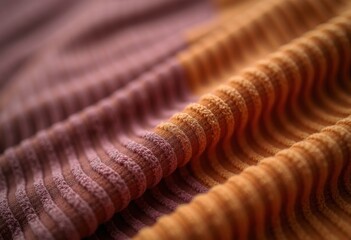 Textured Corduroy Fabric with Striking Raised Ridges Highlighting Intricate Design Elements