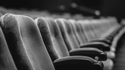 Empty seats in theater before the event starts