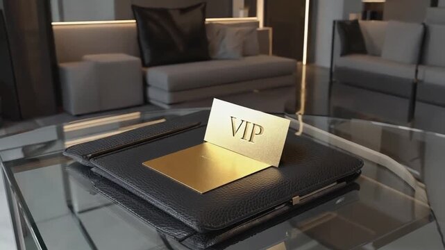 VIP card at a hotel.	
