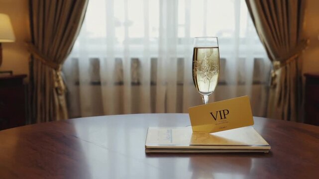 VIP card at a hotel.	
