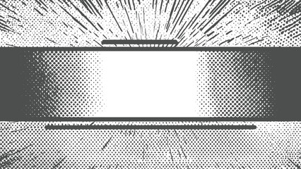 Three horizontal bands of grayscale dot patterns with varying density and size halftone texture 