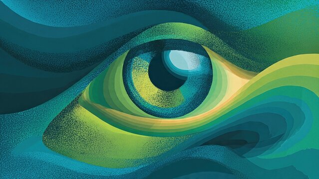 Abstract eye design for national glaucoma awareness month campaign